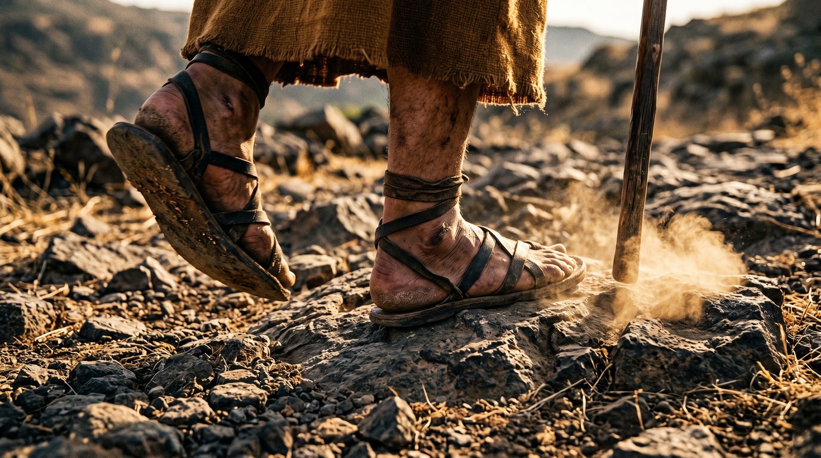 Cena épica no deserto gerada com IA durante a produção de um filme