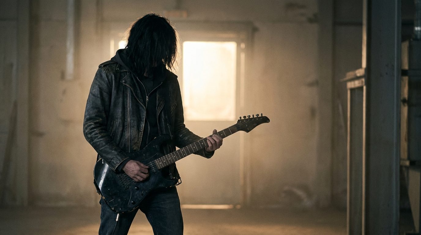 Cena de videoclipe musical feita com IA